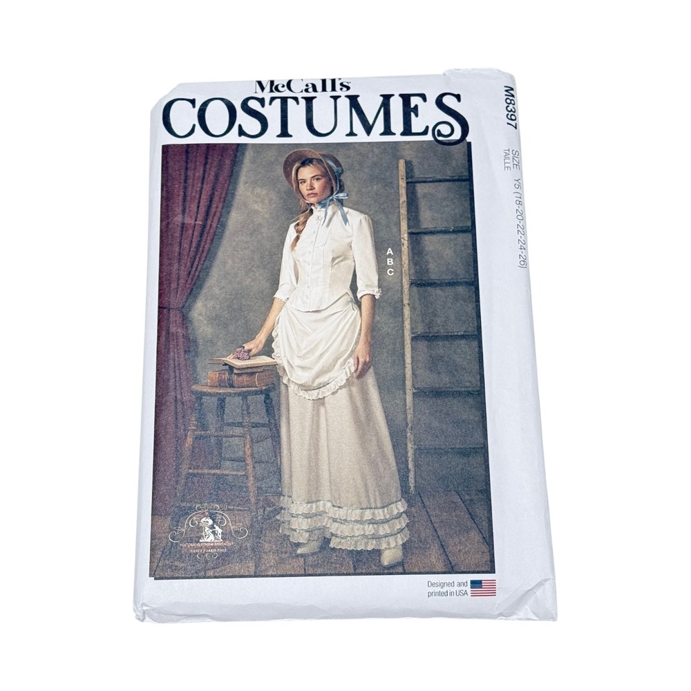 McCall's M8397 Sewing Pattern Misses Costumes Top Skirt Size 18-26 New Uncut